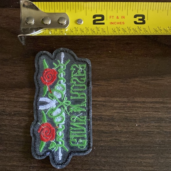 Rock Band Embroidered Patch with Roses - Picture 2 of 2